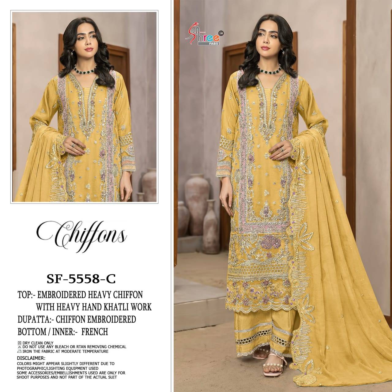 5558 COLOR By SHREE FABS Beautiful Pakistani Suits Colorful Stylish Fancy Ethnic Wear Chiffon Dresses At Wholesale